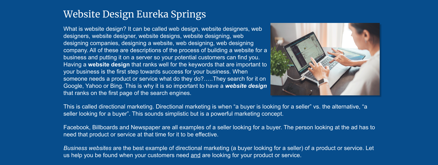 web design eureka springs arkansas