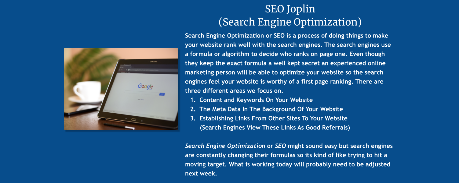 search engine optimization service joplin missouri