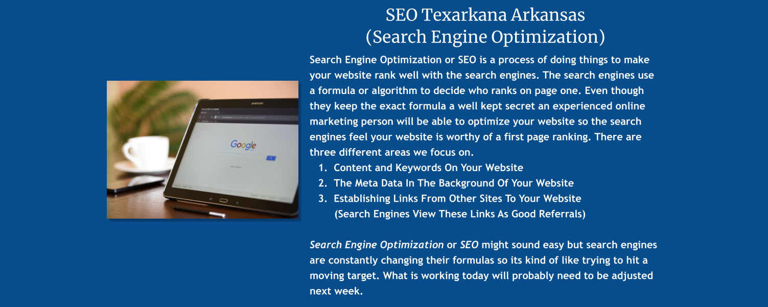search engine optimization service texarkana arkansas