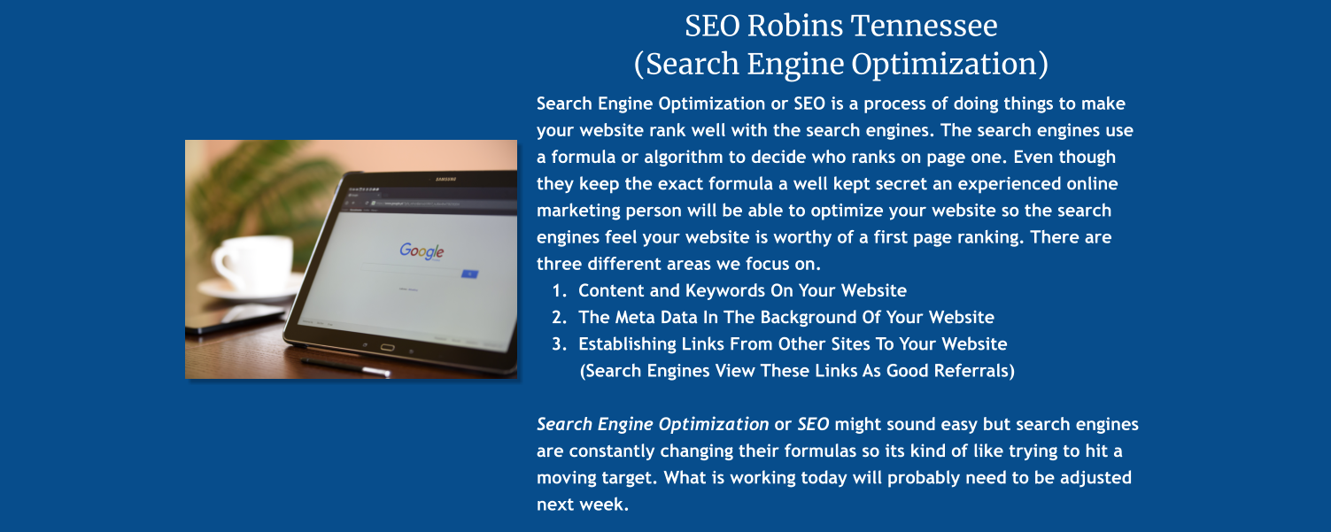 search engine optimization service robbins tennessee