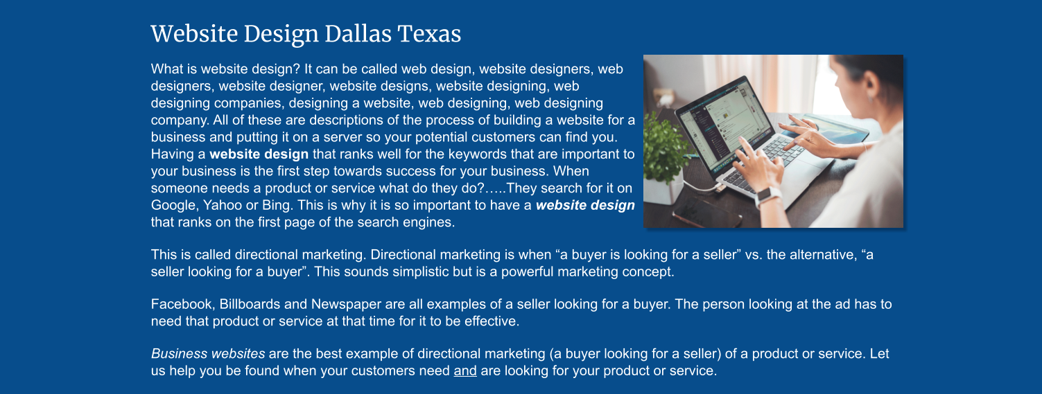 web design dallas texas